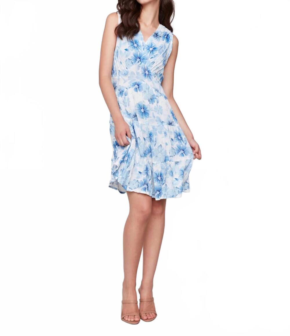 NEW CHARLIE B floral sleeveless dress in celestial